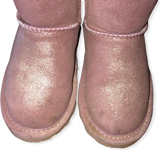BEARPAW Pink Glitter Elle Toddler Boots 8 - Picture 3 of 7